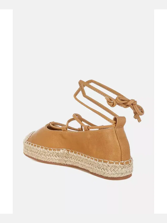 Сандалии Alaya Woven Toe Lace-Up Espadrilles London Rag — изображение 3 из 3, бежевый