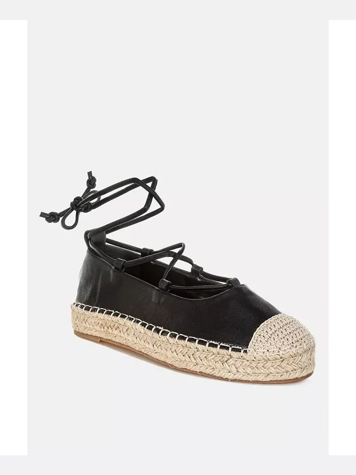 Сандалии Alaya Woven Toe Lace-Up Espadrilles London Rag — изображение 1 из 3, черный