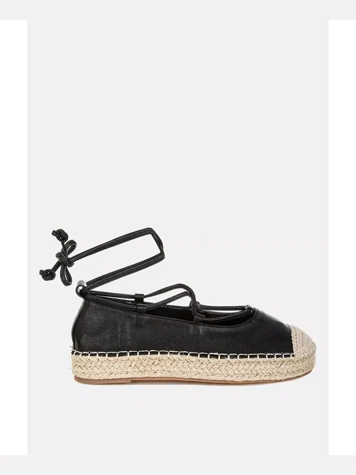 Сандалии Alaya Woven Toe Lace-Up Espadrilles London Rag — изображение 2 из 3, черный