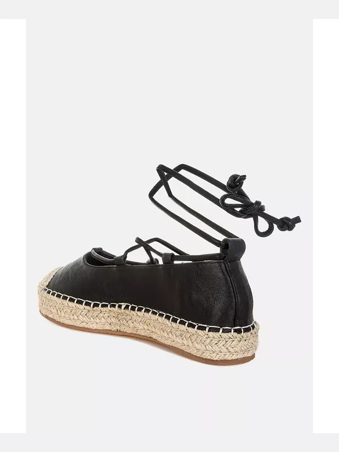 Сандалии Alaya Woven Toe Lace-Up Espadrilles London Rag — изображение 3 из 3, черный