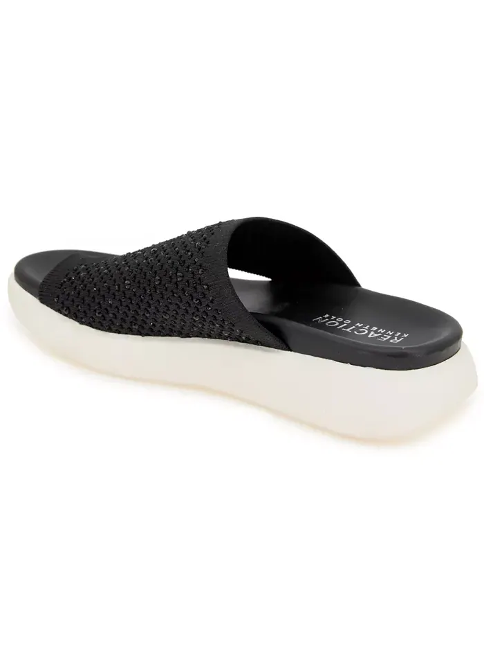 Женские плоские сандалии Teffi с круглым носом Kenneth Cole Reaction — изображение 6 из 8, черный