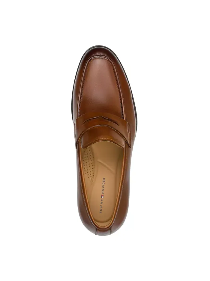 Мужские кожаные пенни-лоферы Covel Tommy Hilfiger — изображение 4 из 5, коричневый
