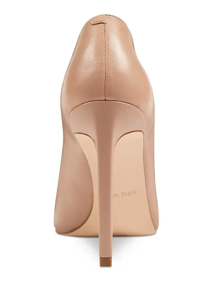 Женские туфли-лодочки Tatiana с острым носом на шпильке Nine West — изображение 3 из 5, нюдовый