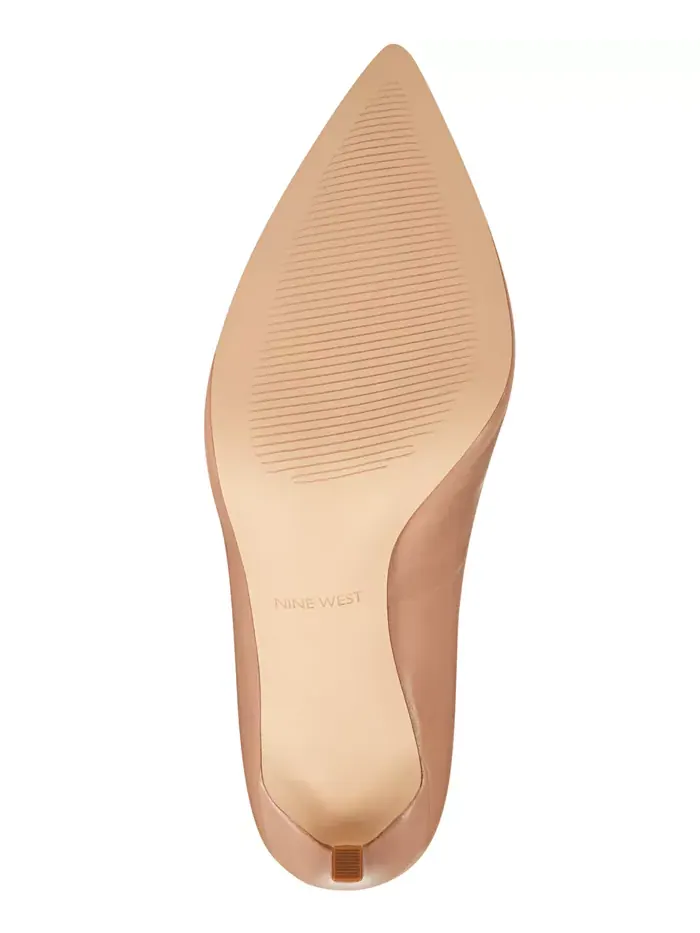 Женские туфли-лодочки Tatiana с острым носом на шпильке Nine West — изображение 5 из 5, нюдовый