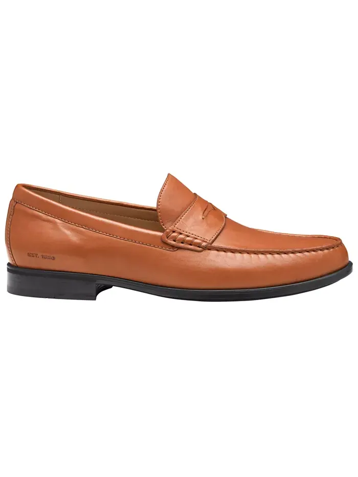 Мужские лоферы Harrison Penny Slip-On с круглым носком Johnston & Murphy — изображение 2 из 5, коричневый