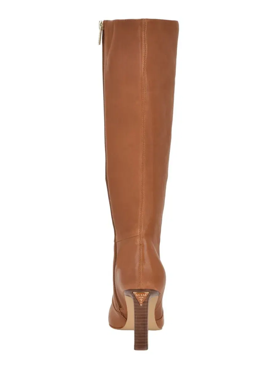 Ботинки GUESS Hartin Tall Wide Calf Block Heel — изображение 3 из 5, бежевый коричневый