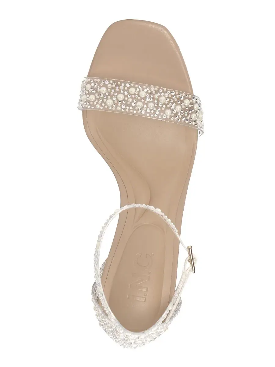 Сандалии Lexini на каблуке-платформе I.N.C. International Concepts, Pearl Bling Vinyl — изображение 4 из 5