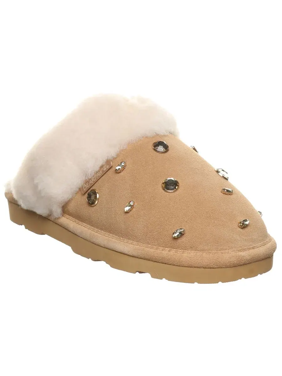 Тапочки-слайды Loki Nova с декором из страз BEARPAW, Iced Cof — изображение 1 из 7