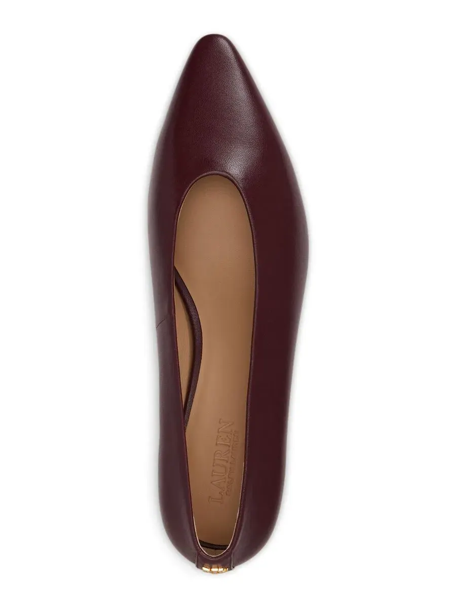 Туфли-лодочки Francesca на каблуке-рюмочке Lauren Ralph Lauren, Dark Garnet Smooth Leather — изображение 4 из 4