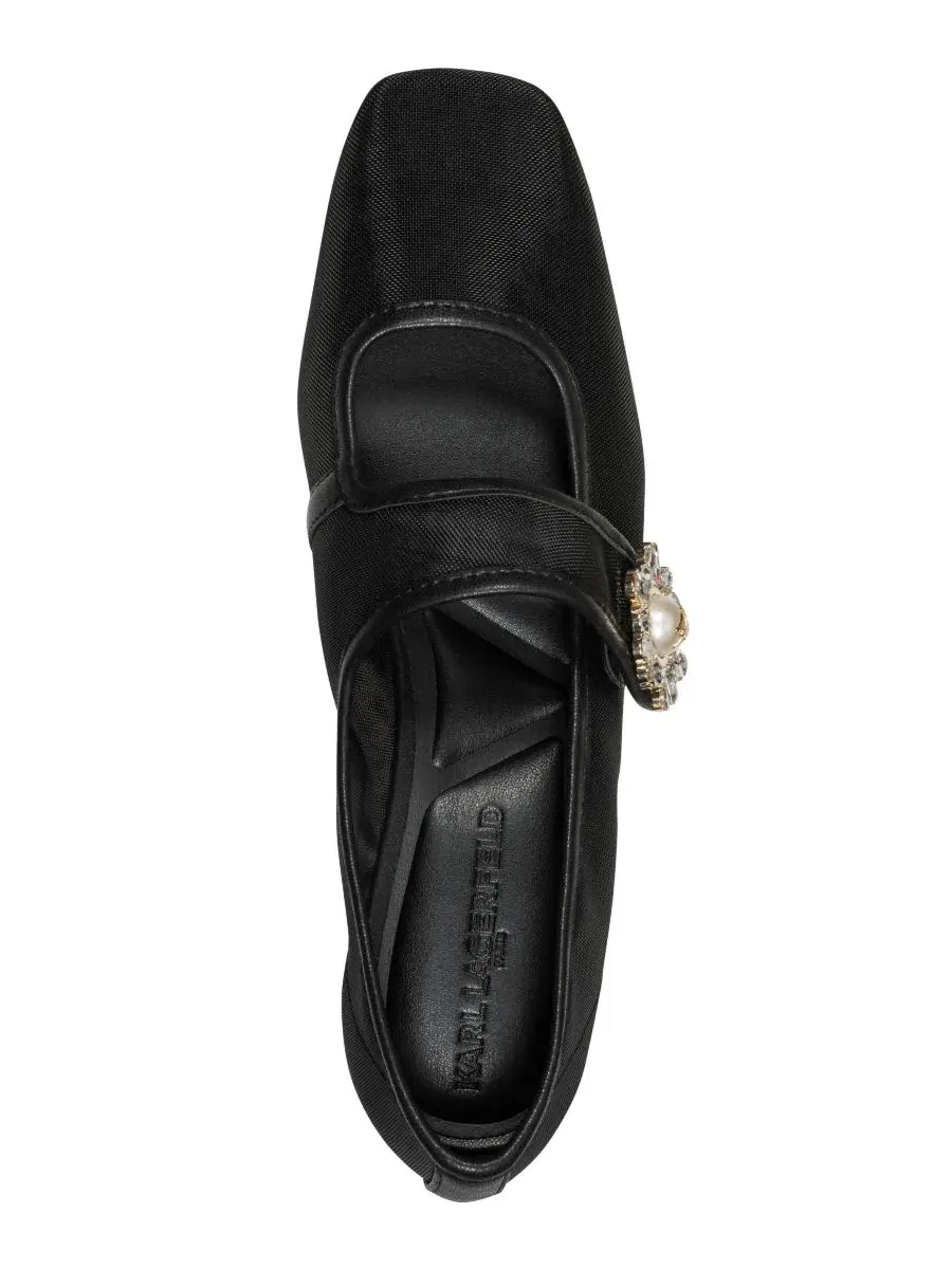 Балетки Sabelle Mesh Mary Jane KARL LAGERFELD PARIS — изображение 4 из 5, черный