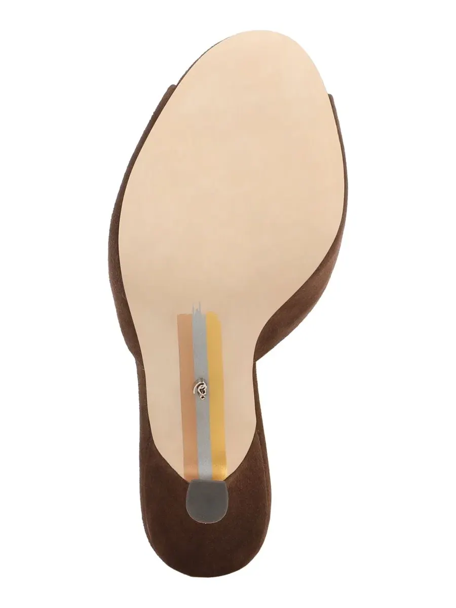 Босоножки на каблуке с открытым носком Jeanie Heeled Sam Edelman — изображение 5 из 5, коричневый