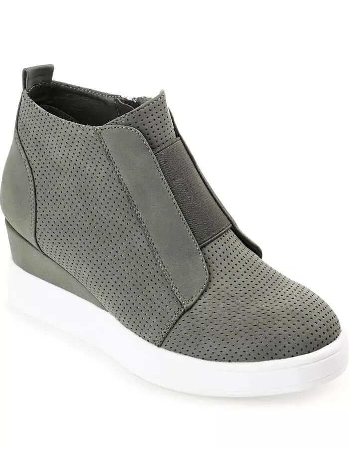 Женские кроссовки Clara Wedge Journee Collection — изображение 1 из 5, оливковый
