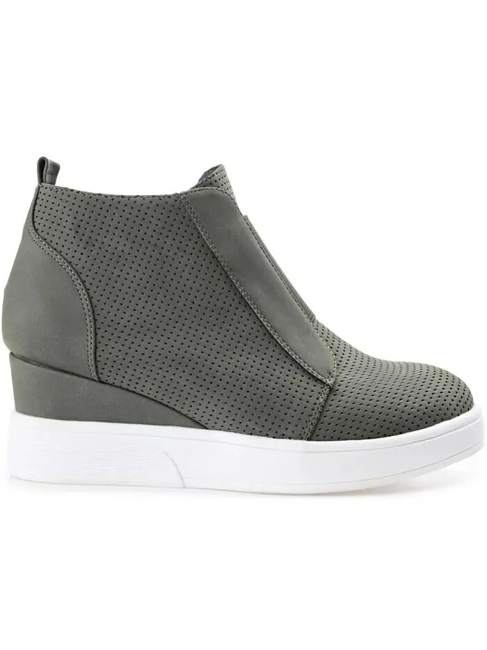Женские кроссовки Clara Wedge Journee Collection — изображение 2 из 5, оливковый