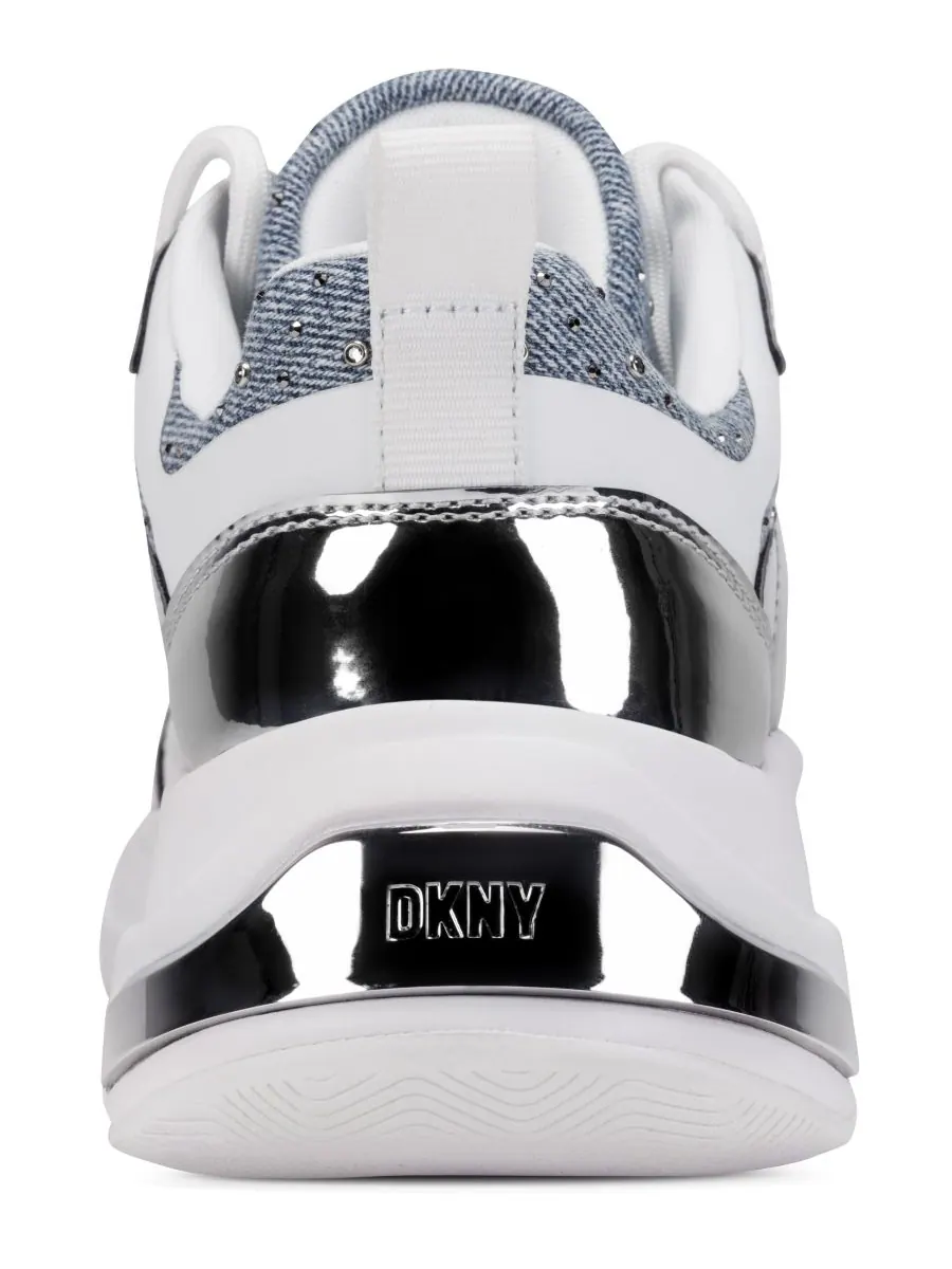 Женские кроссовки Juna на шнуровке DKNY — изображение 3 из 5, светлый синий