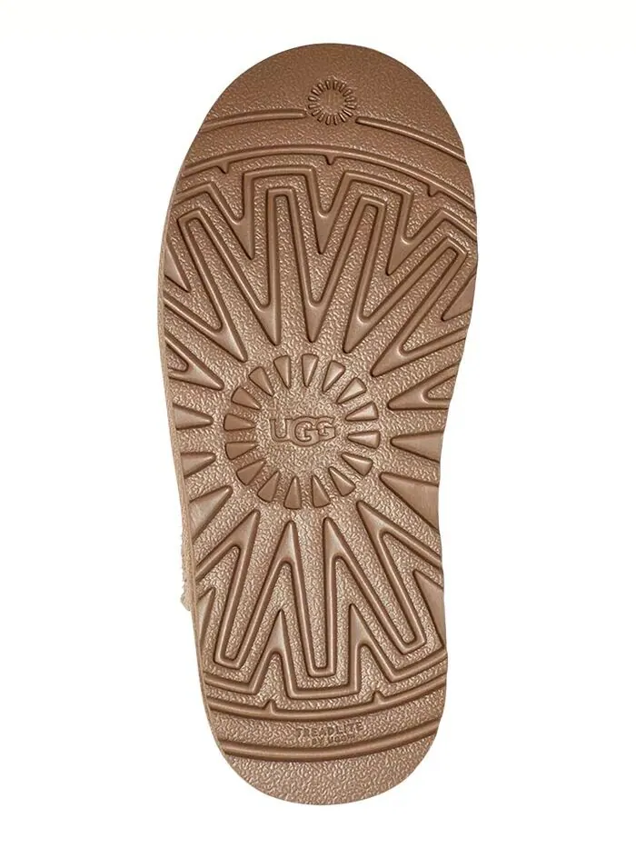 Детские классические ультра мини-ботинки на платформе UGG® — изображение 5 из 5, бежевый