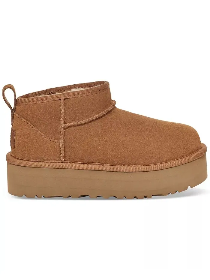 Детские классические ультра мини-ботинки на платформе UGG® — изображение 2 из 11, орех