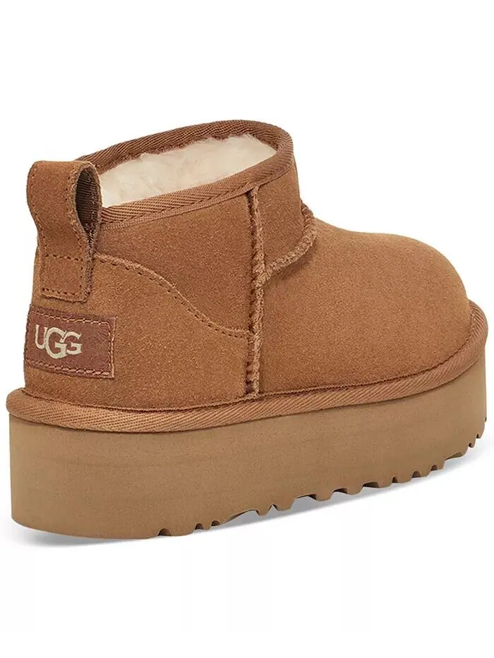 Детские классические ультра мини-ботинки на платформе UGG® — изображение 3 из 11, орех