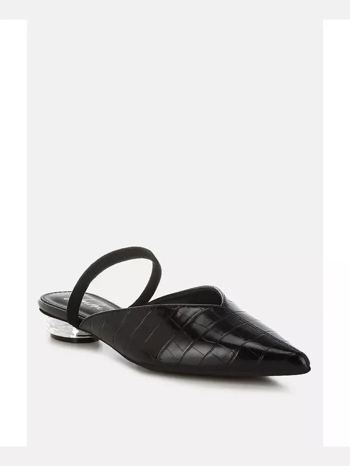 Мюли Renata Fantasy Heel Croco London Rag — изображение 2 из 2, черный
