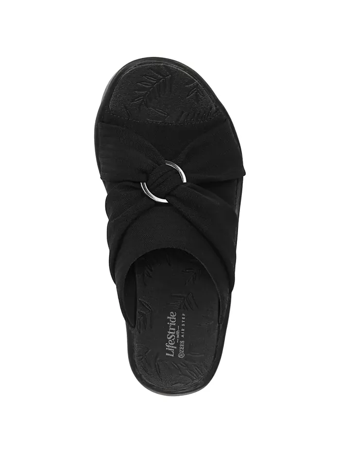 Женские сандалии Serenade Washable Slide Wedge LifeStride — изображение 4 из 5, черный