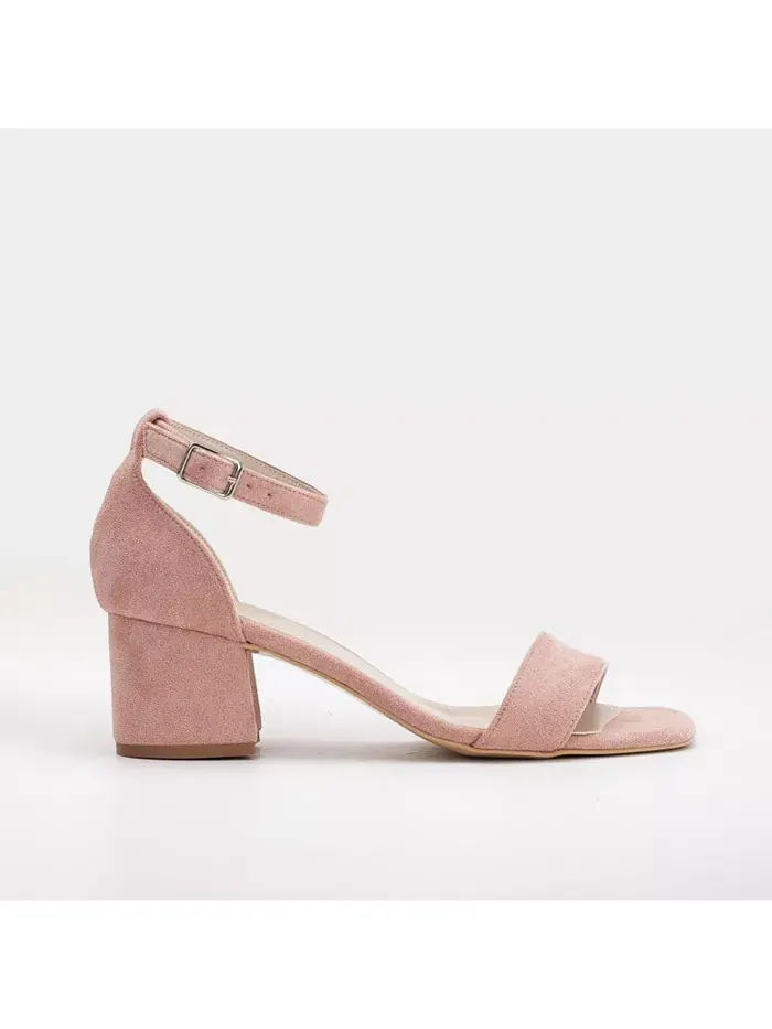 Сандалии Illy Low Block Heel с жемчугом Forever & Always Shoes — изображение 5 из 9, розовый