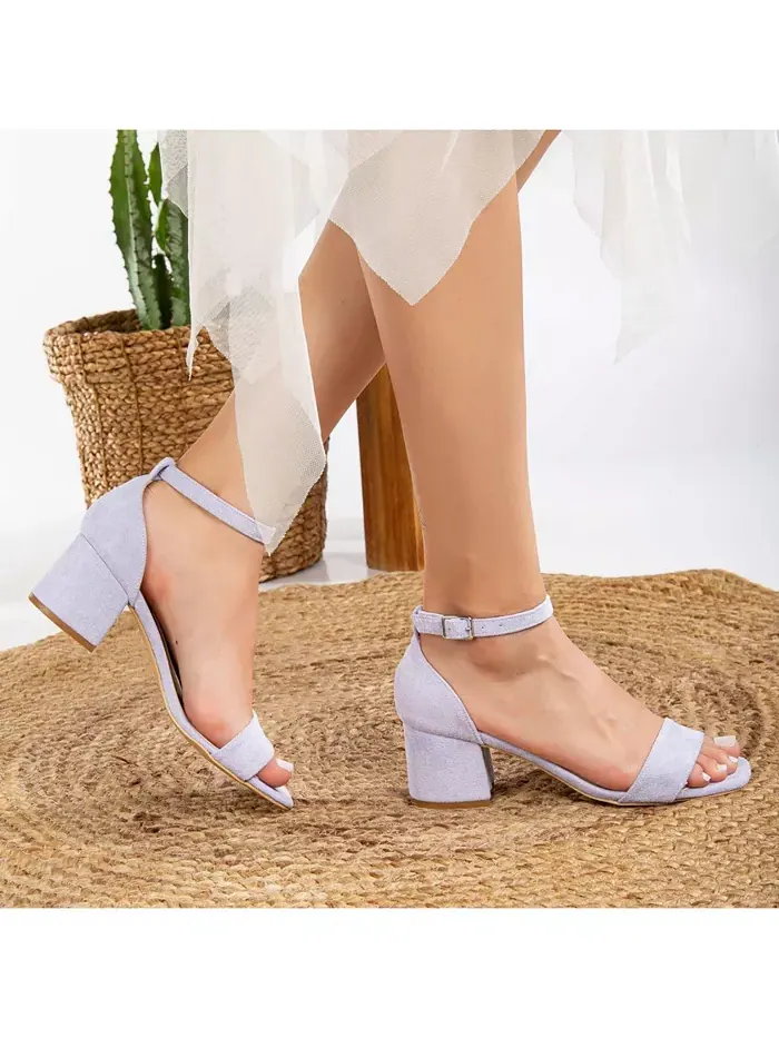 Босоножки Illy на низком каблуке с жемчугом Forever & Always Shoes — изображение 9 из 9, фиолетовый