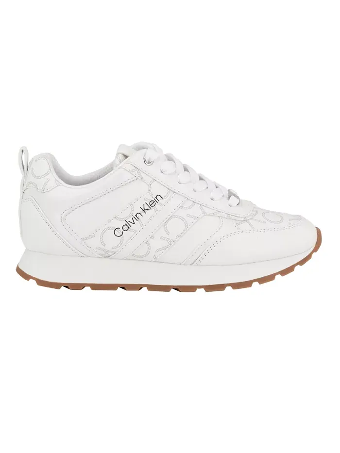 Женские кроссовки Carlla с круглым носком на шнуровке Calvin Klein — изображение 2 из 5, белый мульти