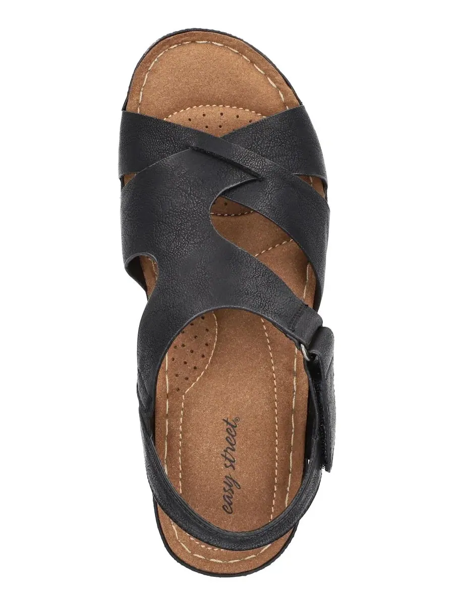 Босоножки на танкетке Lani Wedge Easy Street — изображение 4 из 8, черный