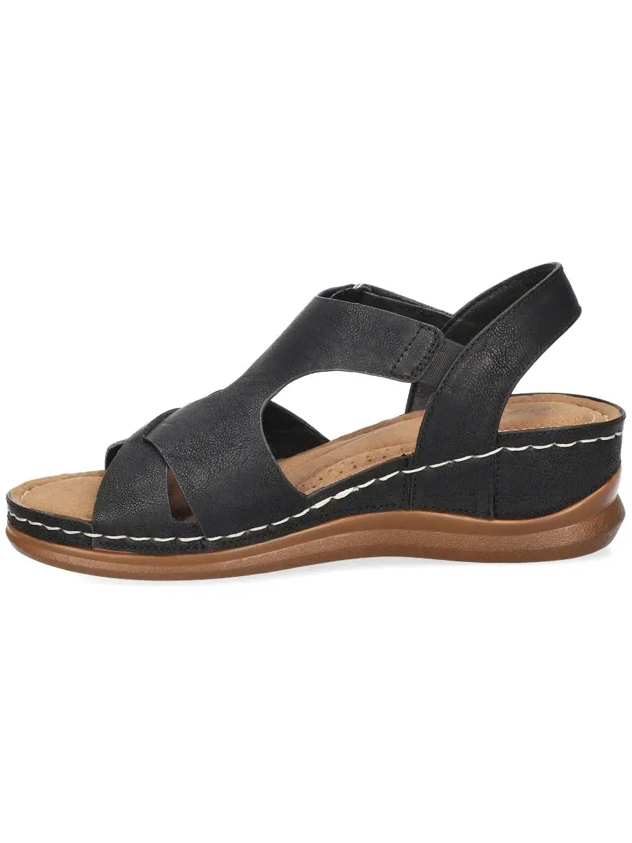 Босоножки на танкетке Lani Wedge Easy Street — изображение 7 из 8, черный