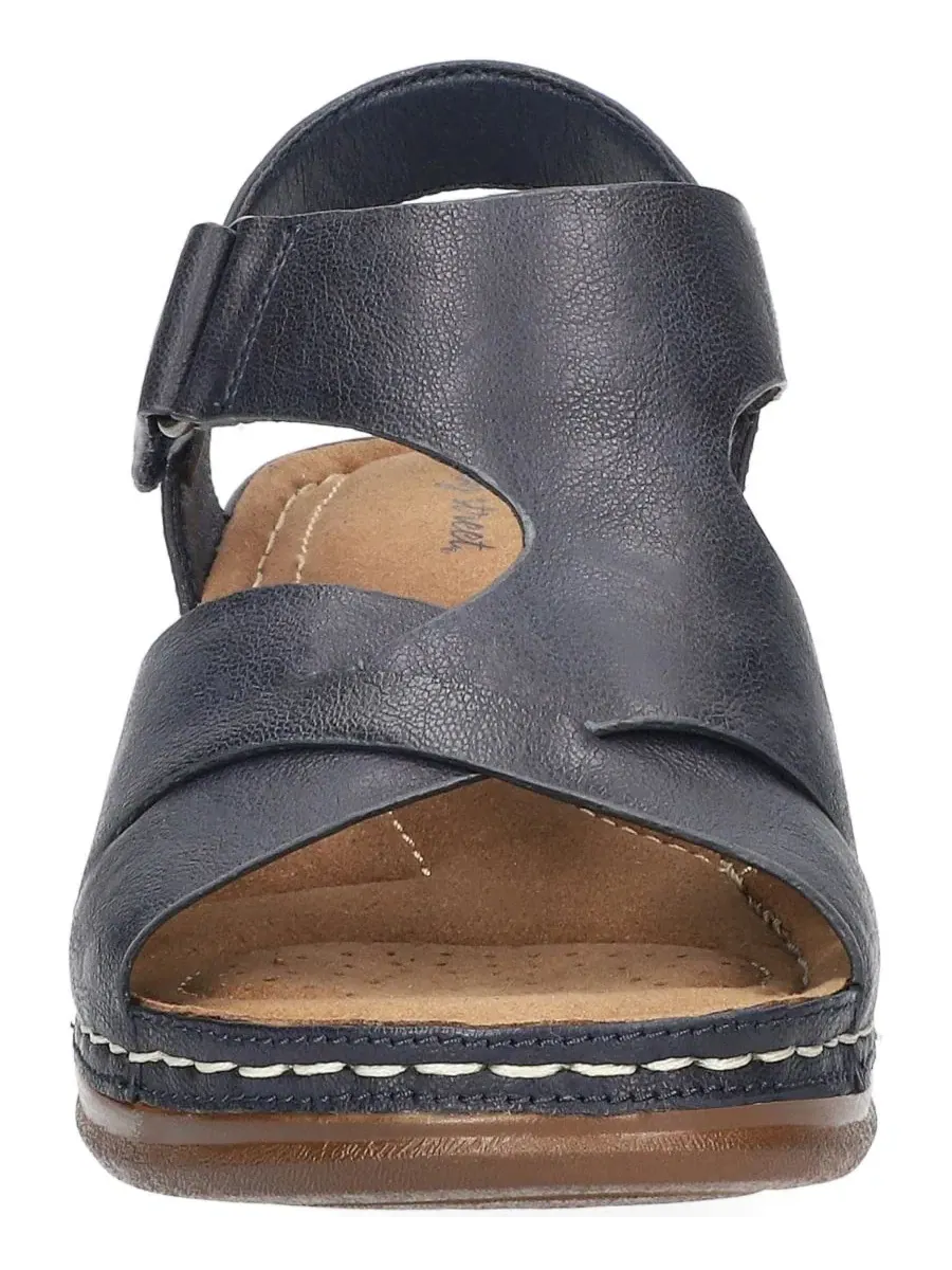 Женские босоножки-танкетки Lani Wedge Easy Street — изображение 6 из 7, темно-синий