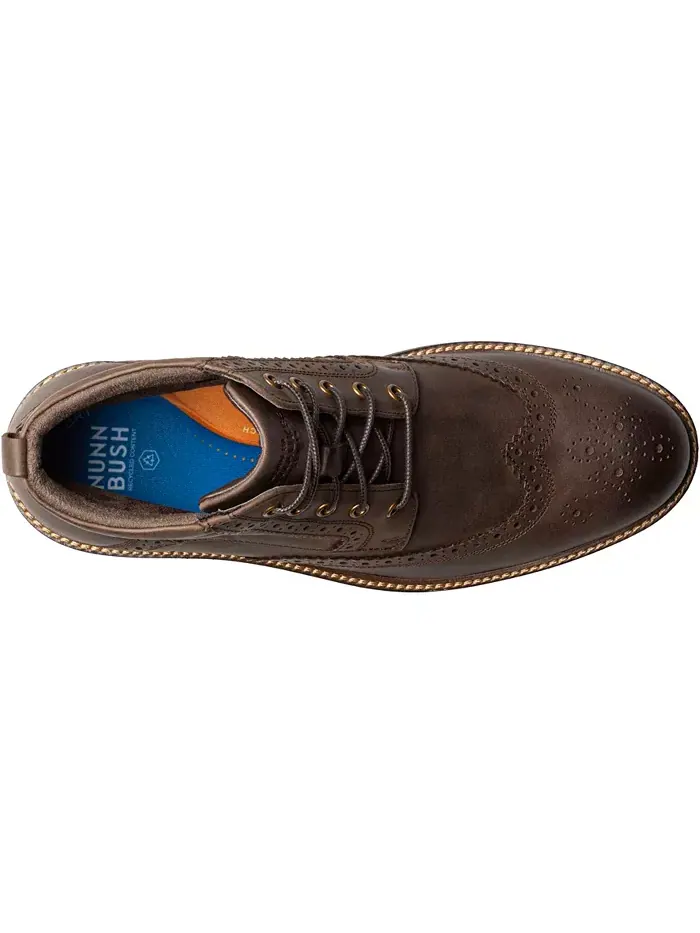 Мужские ботинки Odell II Wingtip Nunn Bush — изображение 5 из 7, коричневый темно-серый