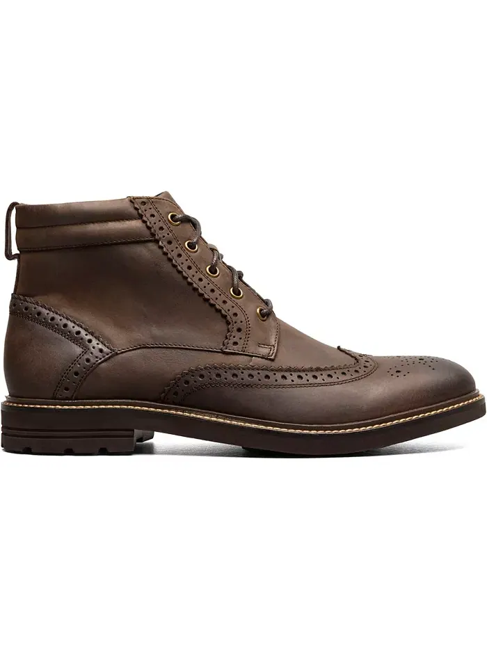 Мужские ботинки Odell II Wingtip Nunn Bush — изображение 8 из 12, бежевый темно-серый