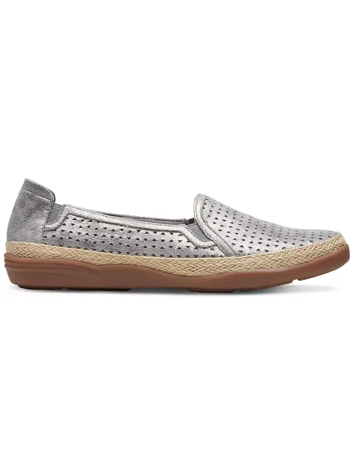 Слипоны-эспадрильи Clarks из кожи на плоской подошве — 2
