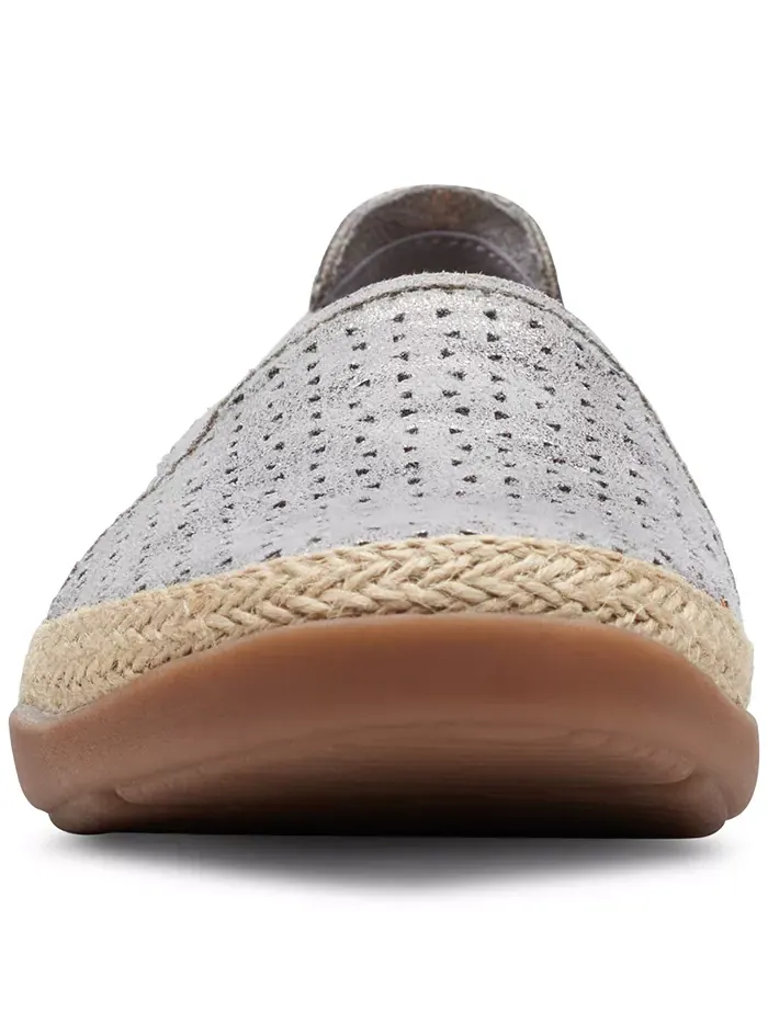 Слипоны-эспадрильи Clarks из кожи на плоской подошве — 3