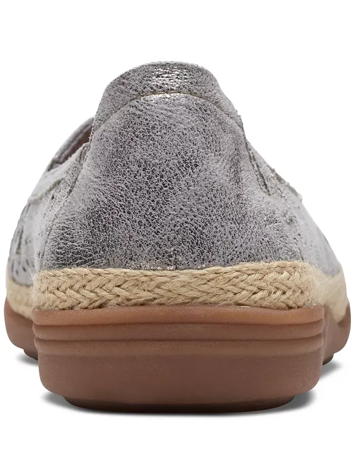 Слипоны-эспадрильи Clarks из кожи на плоской подошве — 6