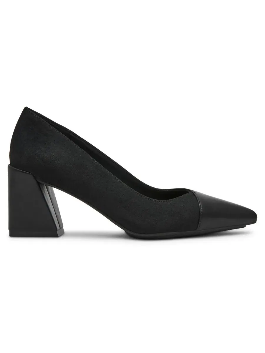 Туфли-лодочки на каблуке с острым мысом, модель Ravine Slip-On Anne Klein — изображение 2 из 7, черный