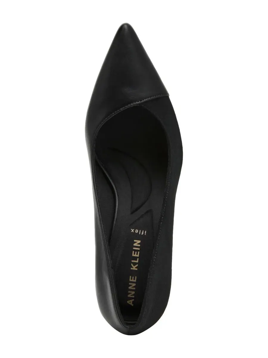 Туфли-лодочки на каблуке с острым мысом, модель Ravine Slip-On Anne Klein — изображение 4 из 7, черный