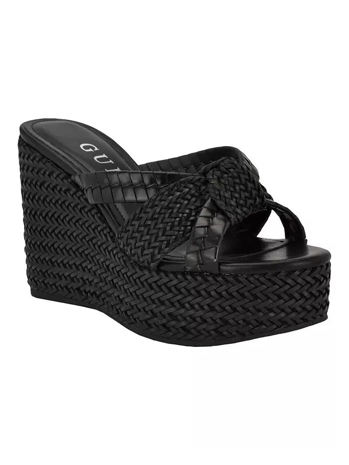 Женские босоножки Eveh Knotted Jute Wrapped Platform Wedge Sandals GUESS