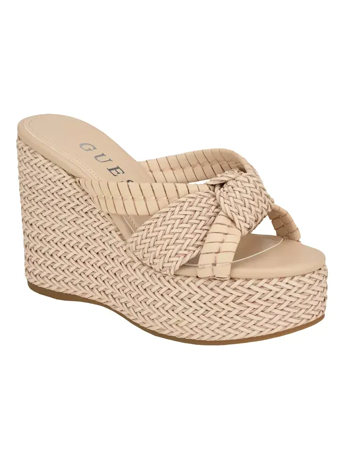 Женские сандалии-платформы Eveh на клиновидной подошве с узлом из джута GUESS