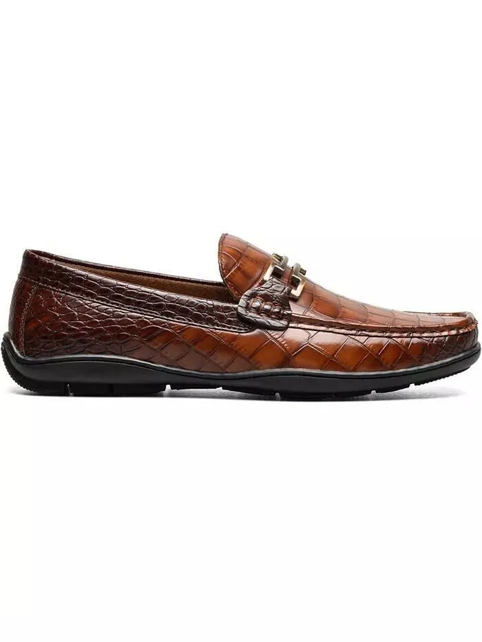 Мужские мокасины Embrey Moc Toe Bit Slip On Stacy Adams — изображение 3 из 7, коричневый