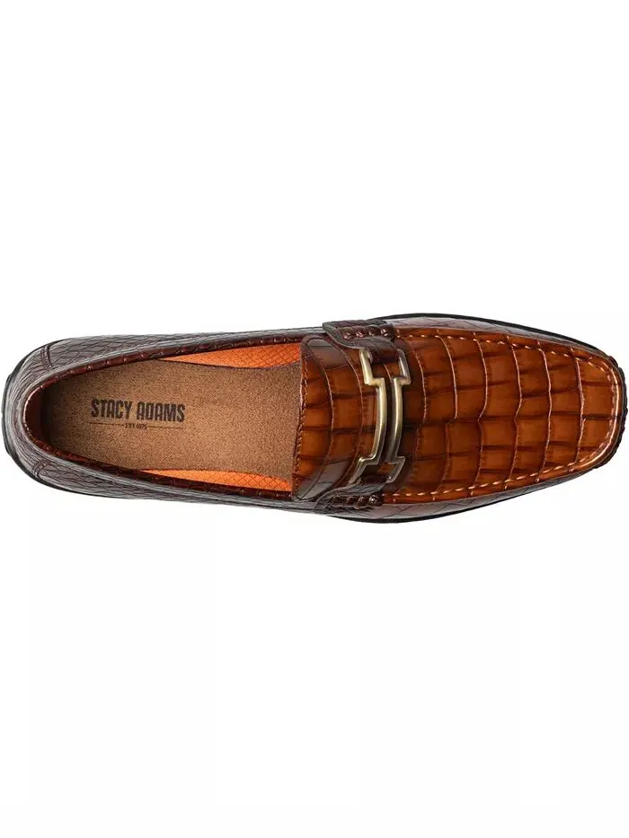 Мужские мокасины Embrey Moc Toe Bit Slip On Stacy Adams — изображение 6 из 7, коричневый