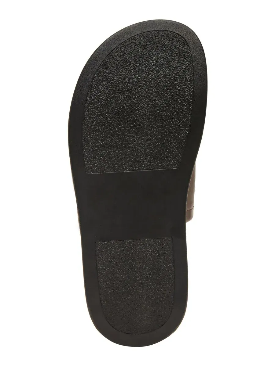 Босоножки на платформе с круглым носком Arwen Platform Slip-On Slide Steve Madden — изображение 6 из 7, коричневый