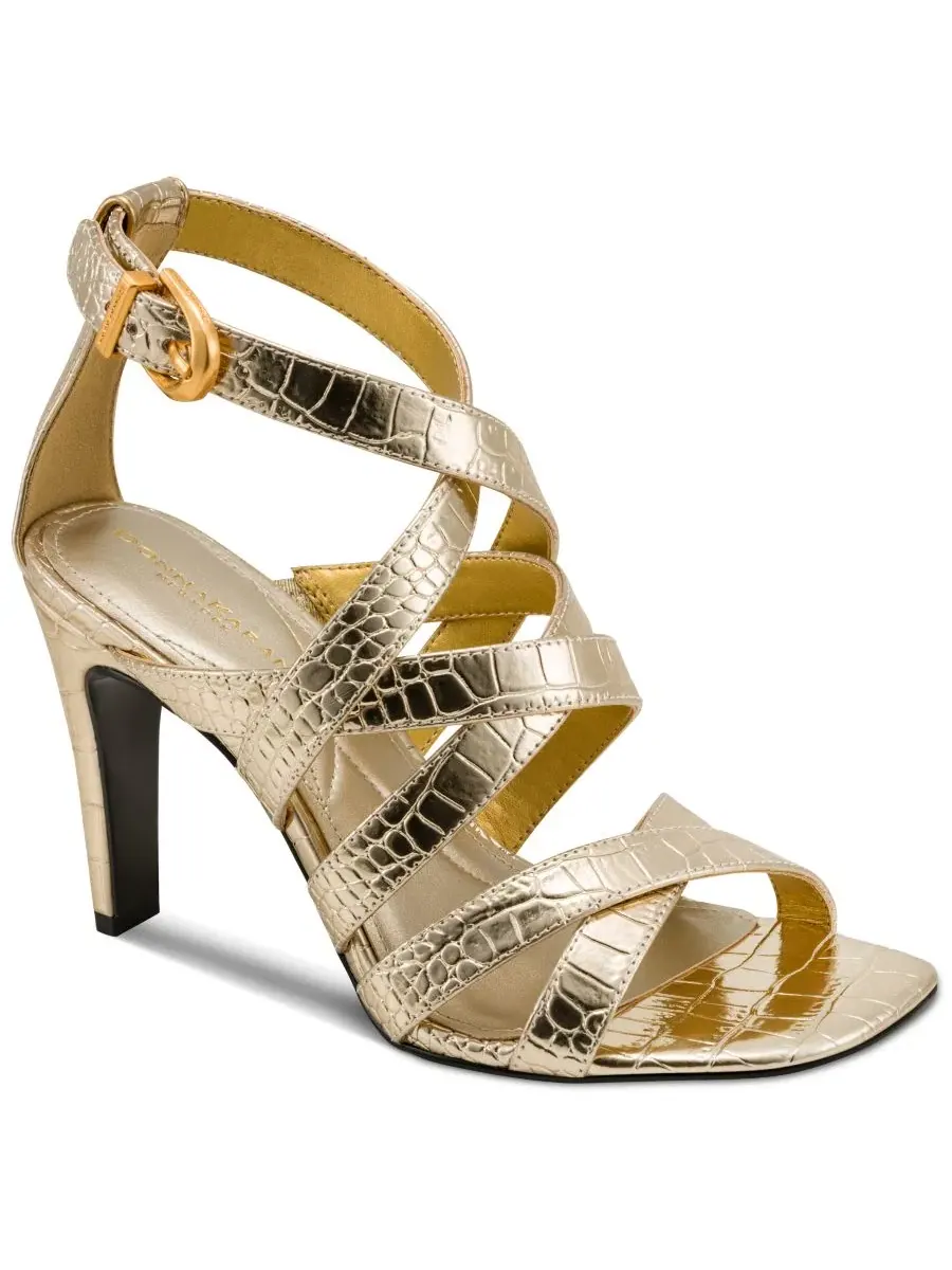 Босоножки на каблуке Briarrose Strappy Donna Karan New York — изображение 1 из 5, шампань