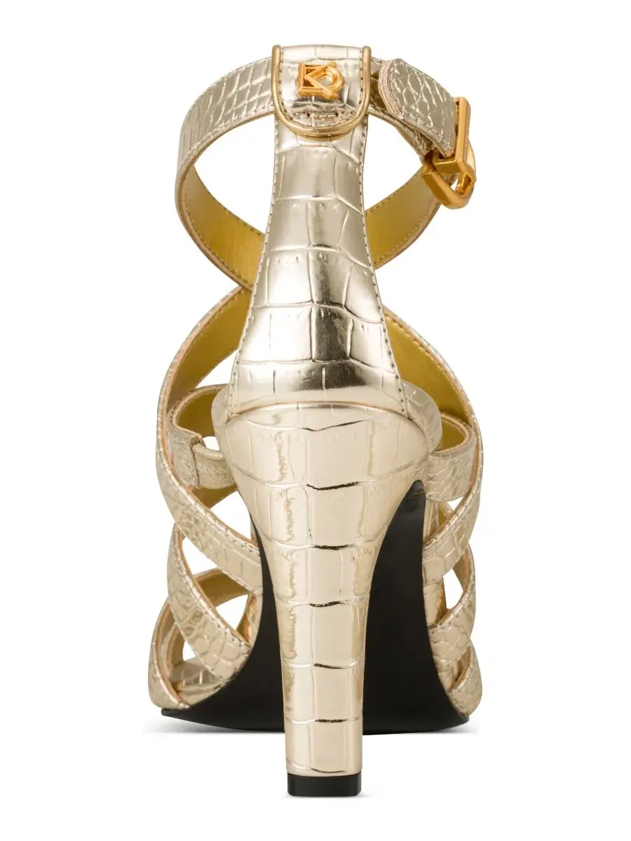 Босоножки на каблуке Briarrose Strappy Donna Karan New York — изображение 3 из 5, шампань
