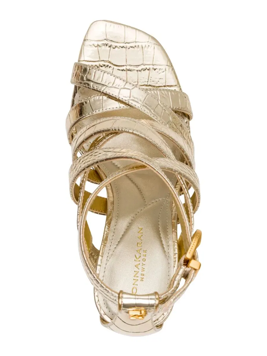 Босоножки на каблуке Briarrose Strappy Donna Karan New York — изображение 4 из 5, шампань