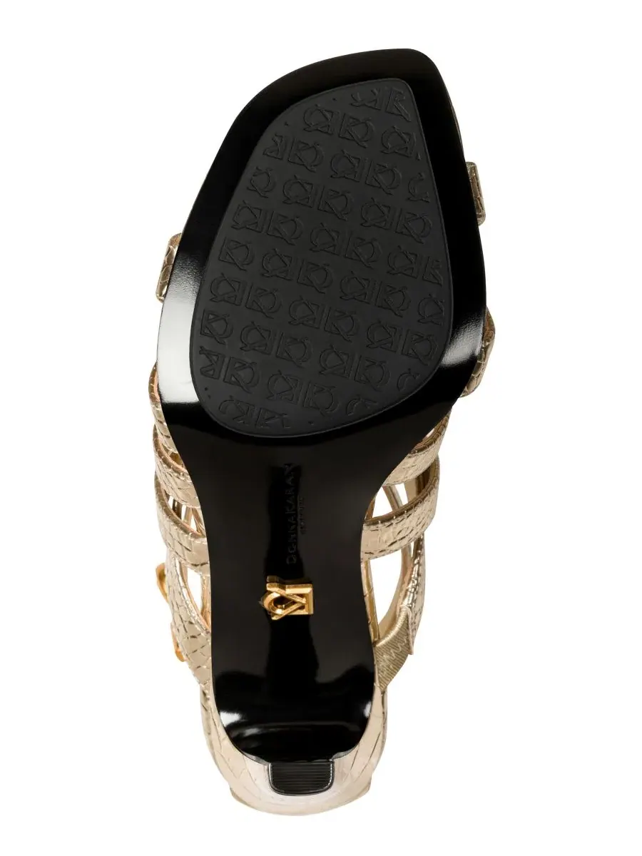 Босоножки на каблуке Briarrose Strappy Donna Karan New York — изображение 5 из 5, шампань