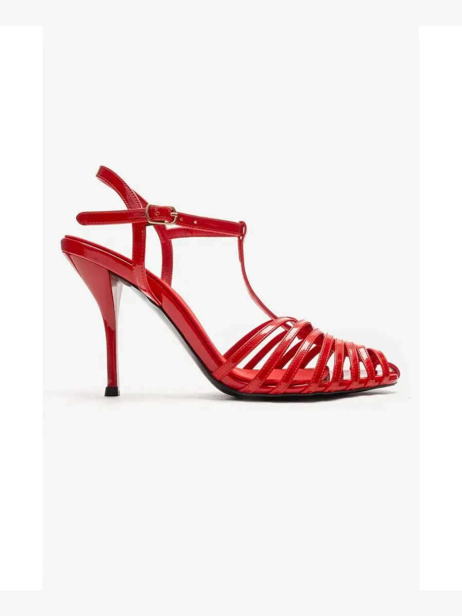 Туфли-стилеты с Т-образным ремешком Pasion Stiletto Pump Prologue Shoes — изображение 2 из 4, красный