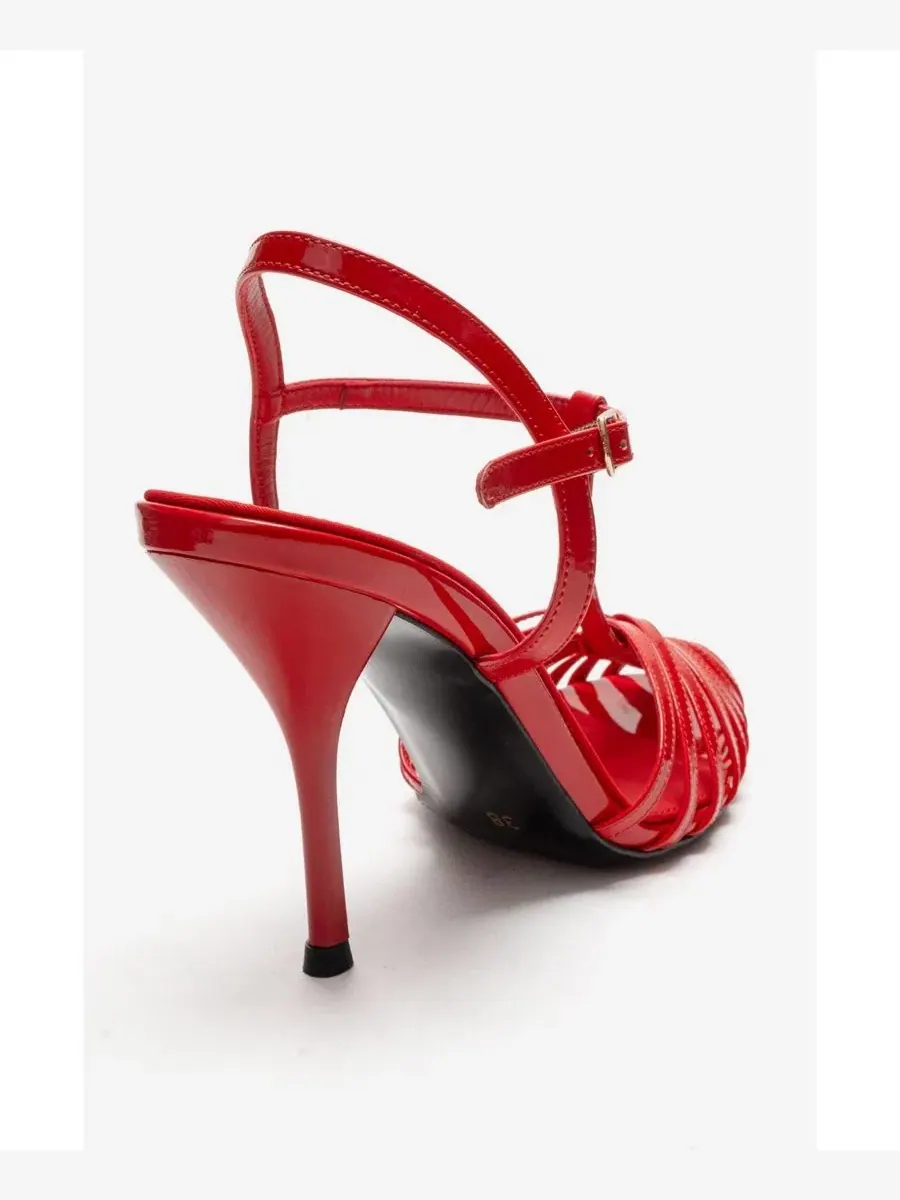 Туфли-стилеты с Т-образным ремешком Pasion Stiletto Pump Prologue Shoes — изображение 3 из 4, красный