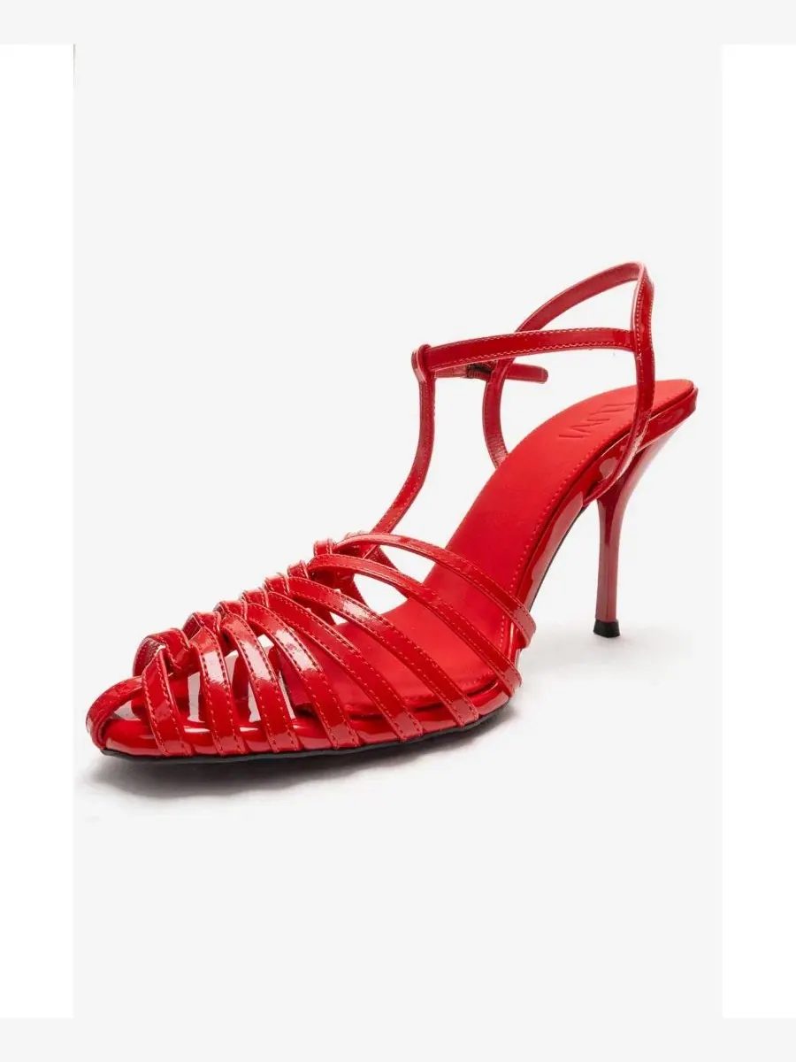 Туфли-стилеты с Т-образным ремешком Pasion Stiletto Pump Prologue Shoes — изображение 4 из 4, красный