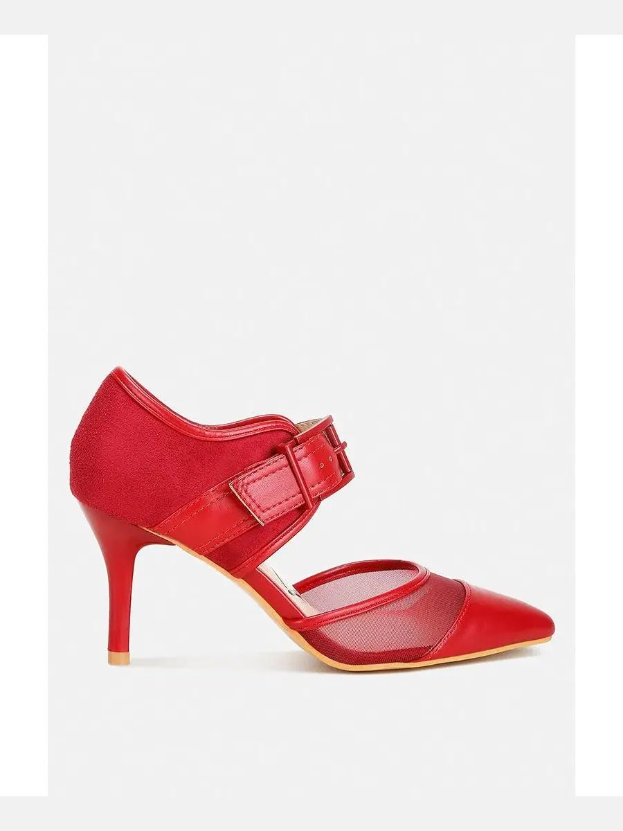 Туфли-лодочки Aneri Buckle Detail Pump Sandals London Rag — изображение 3 из 4, бордовый