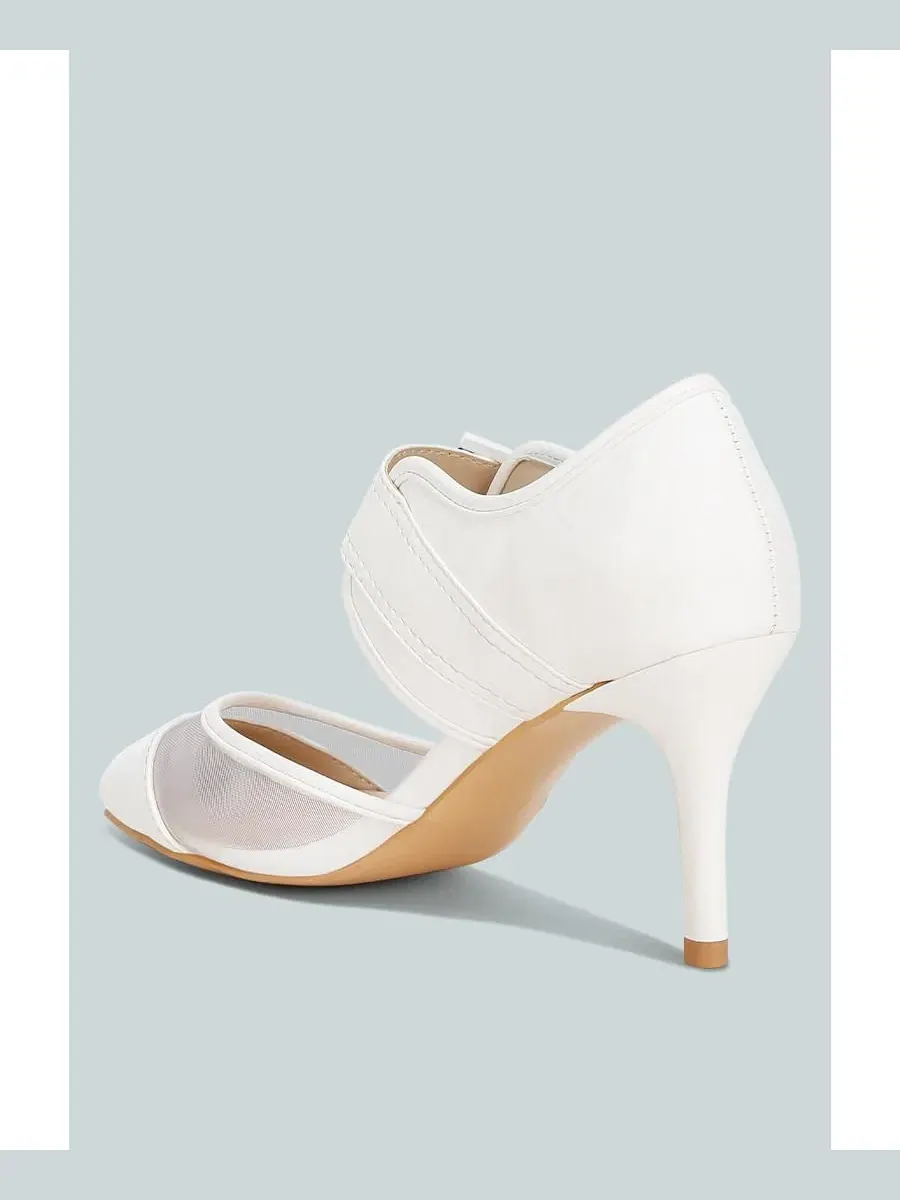 Туфли-лодочки с пряжкой Aneri Buckle Detail Pump Sandals London Rag — изображение 2 из 3, белый
